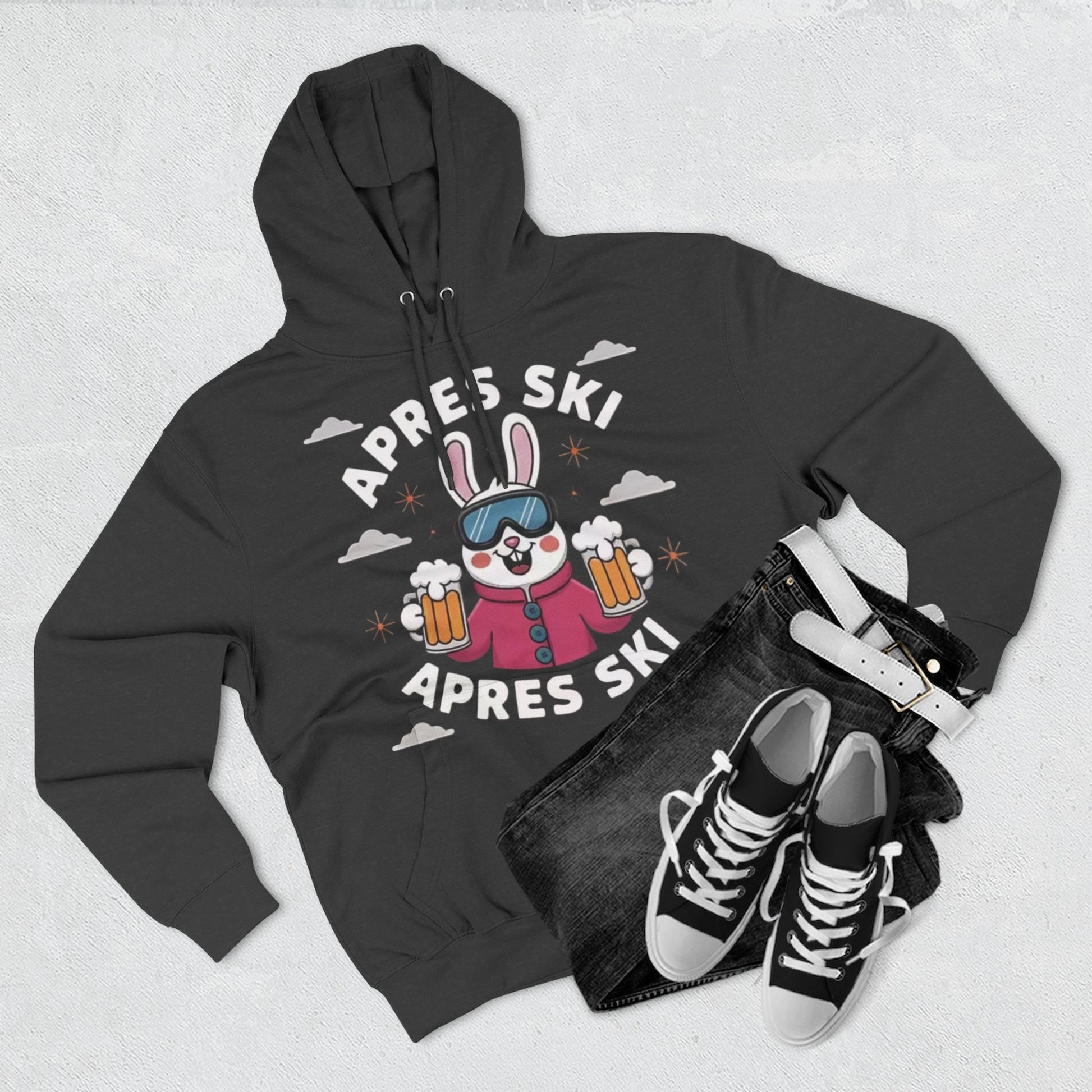 Apres-Ski Bunny Hoodie — Ski Beer Graphic Pullover