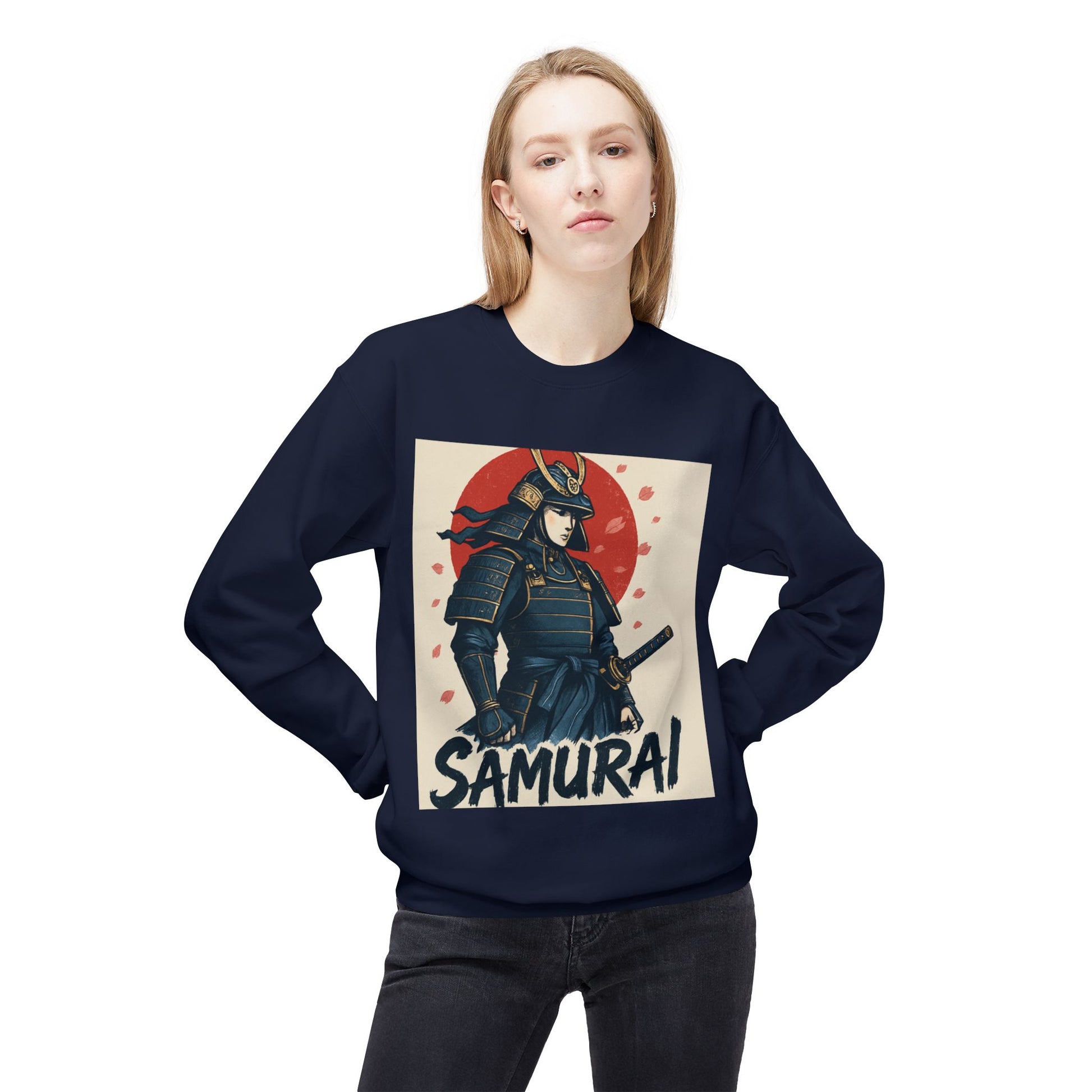 Samurai Graphic Sweatshirt — Vintage Japanese Warrior Crewneck