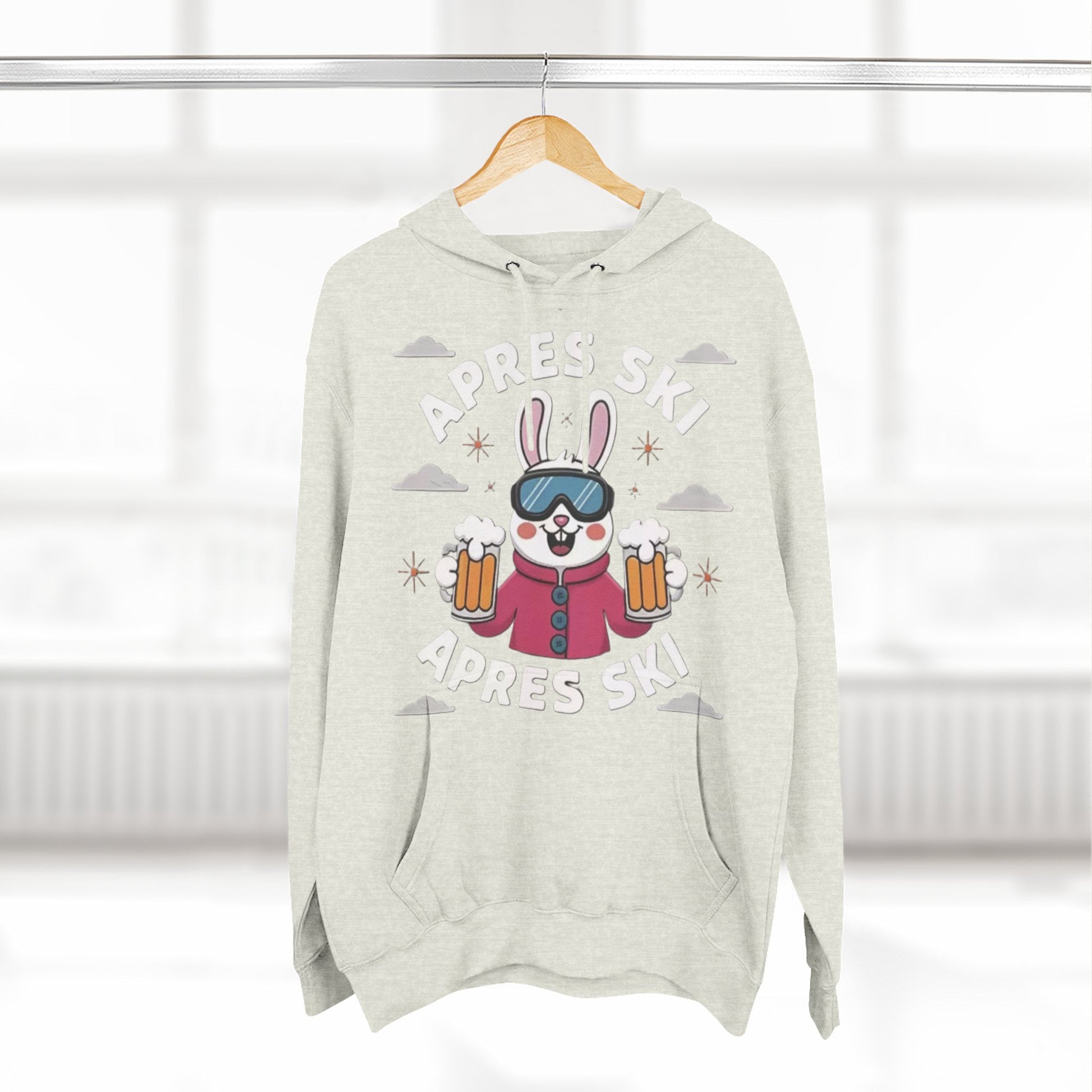 Apres-Ski Bunny Hoodie — Ski Beer Graphic Pullover
