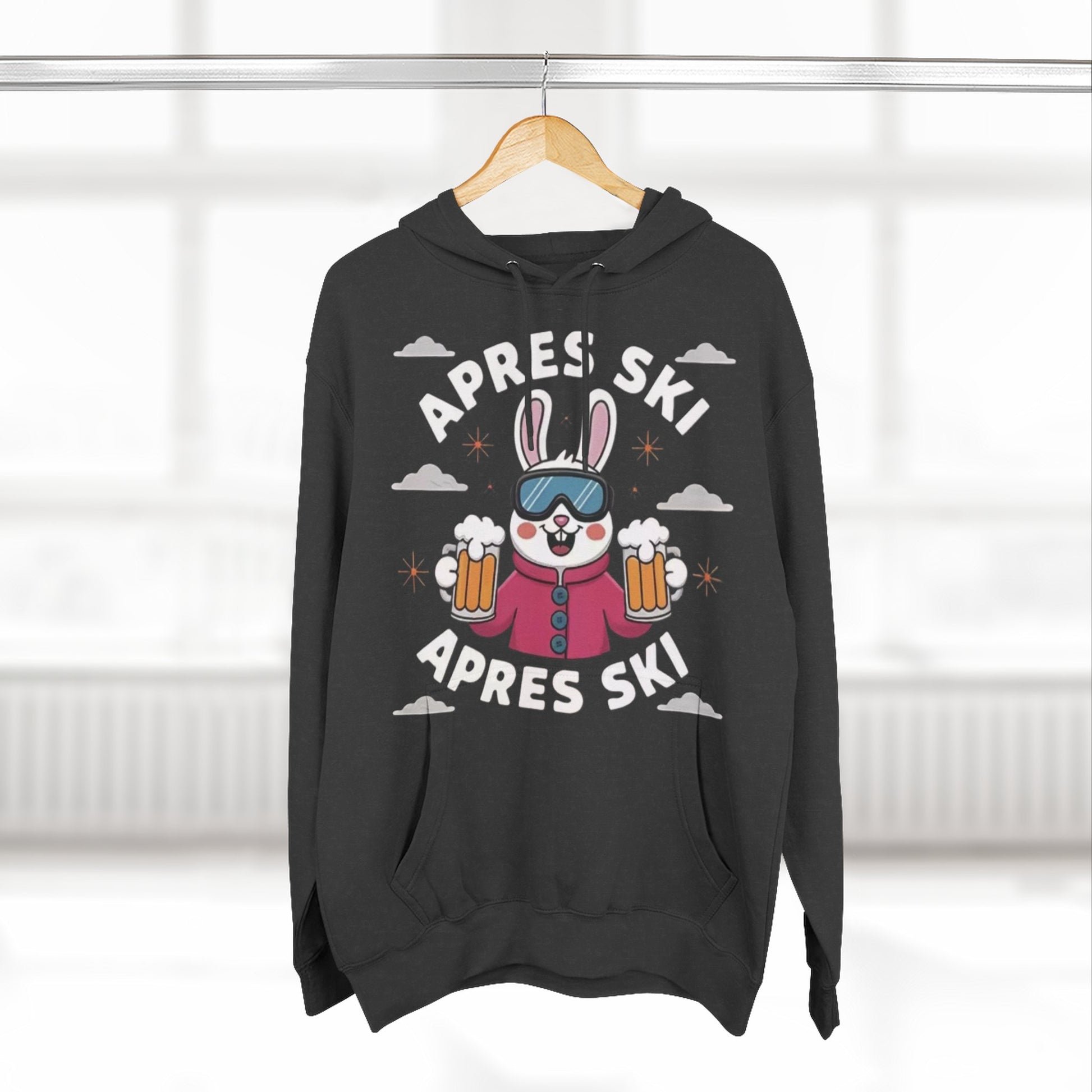 Apres-Ski Bunny Hoodie — Ski Beer Graphic Pullover