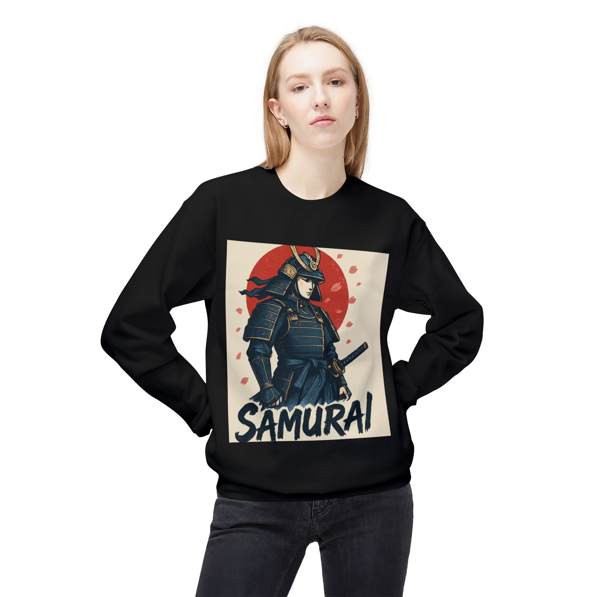 Samurai Graphic Sweatshirt — Vintage Japanese Warrior Crewneck