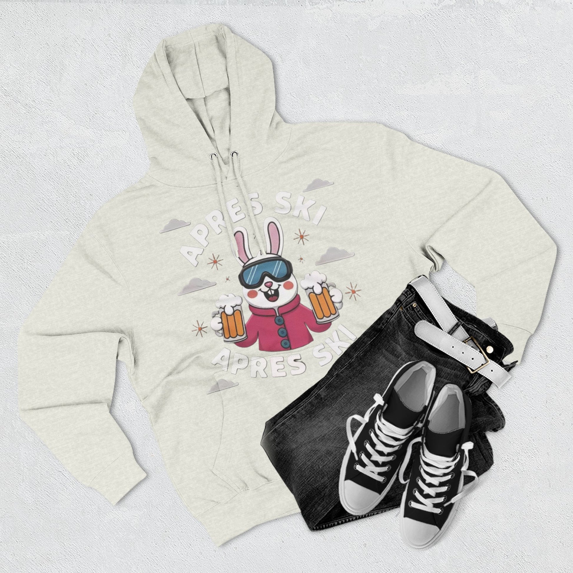 Apres-Ski Bunny Hoodie — Ski Beer Graphic Pullover