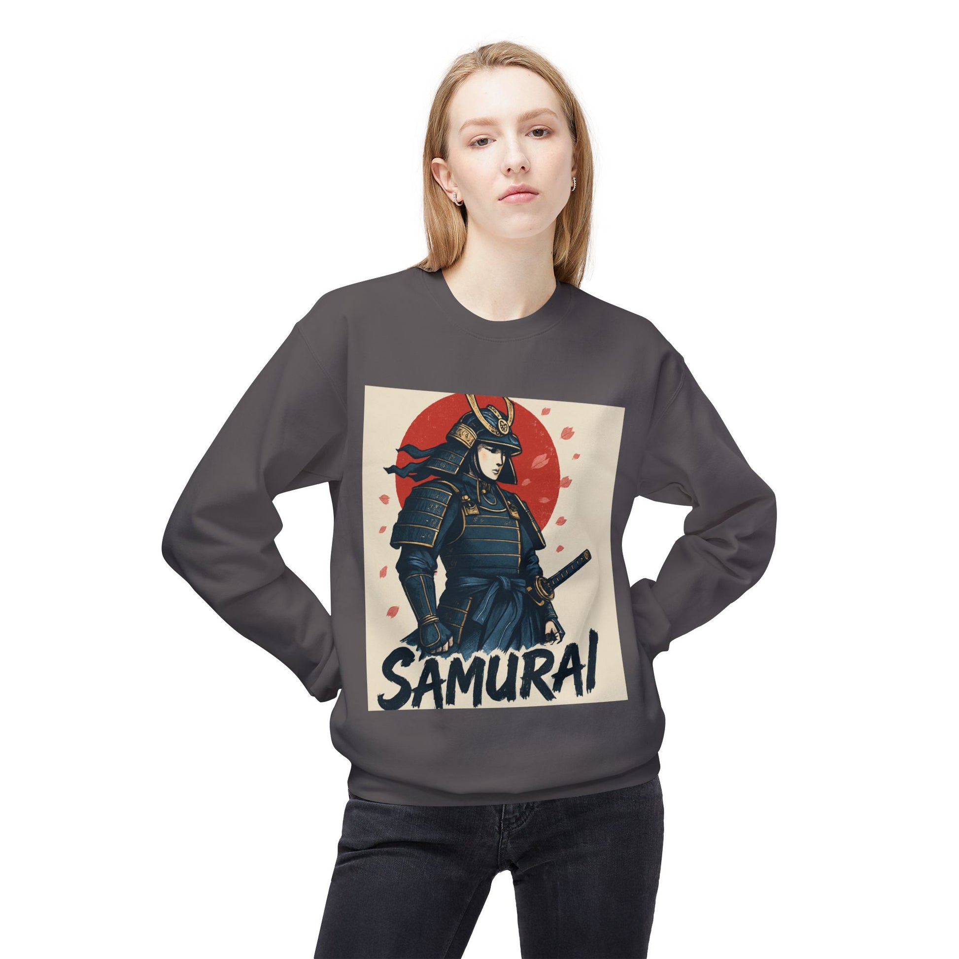 Samurai Graphic Sweatshirt — Vintage Japanese Warrior Crewneck